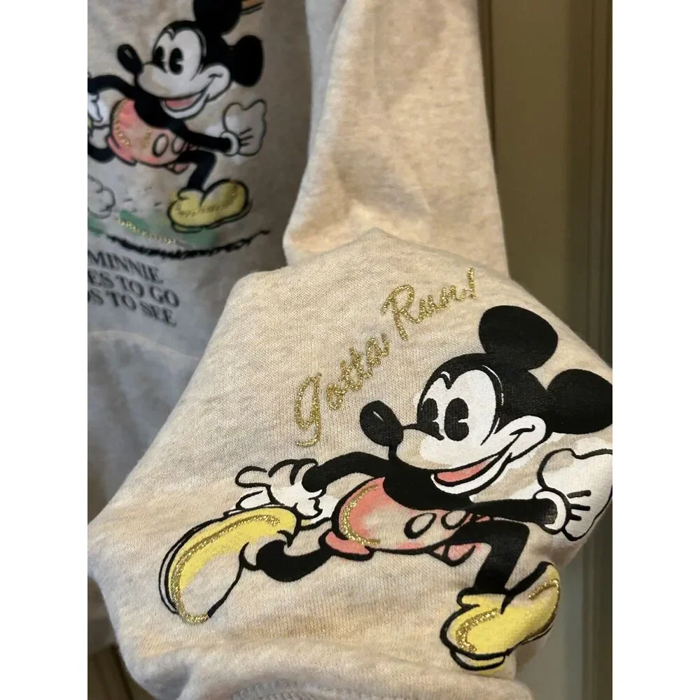 Disney Mickey and Minnie Mouse Hoodie Sweatshirt - Size Medium